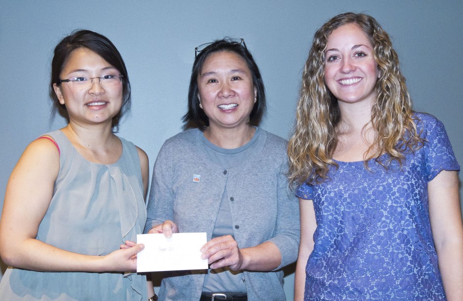 L-R: Sheery Hu (Vancouver Fraser Medical Program 2015, Class President), Leslie Lui (Hope Air), Cathy Merchant (VFMP 2015 Class Treasurer).