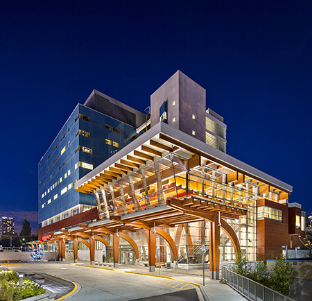 The new critical care tower at Surrey Memorial Hospital.