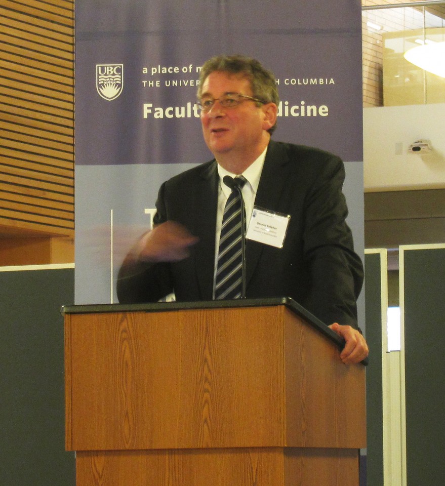 Dermot Kelleher, Dean of the Faculty of Medicine, speaks at the Life Sciences Institute's 10th anniversary event.