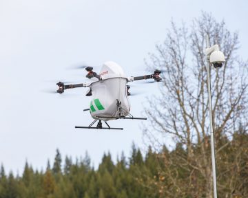 Drone landing at Stellat'en First Nation.