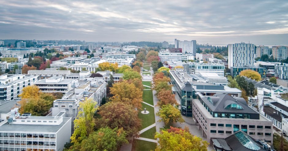 An aerial image of UBC Vancouver campus.